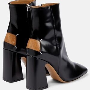 Maison Martin Margiela Black and Tan Heeled Boots